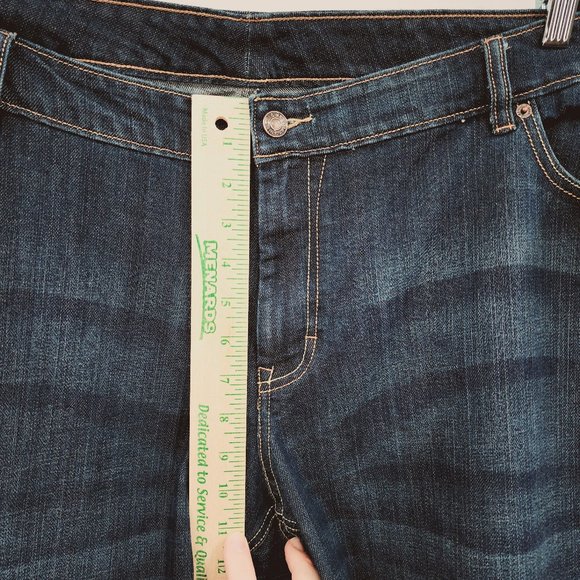 Old Navy The Diva Low Waist Flare Denim Jeans Dark Wash Plus Size 26 Long - Picture 9 of 11